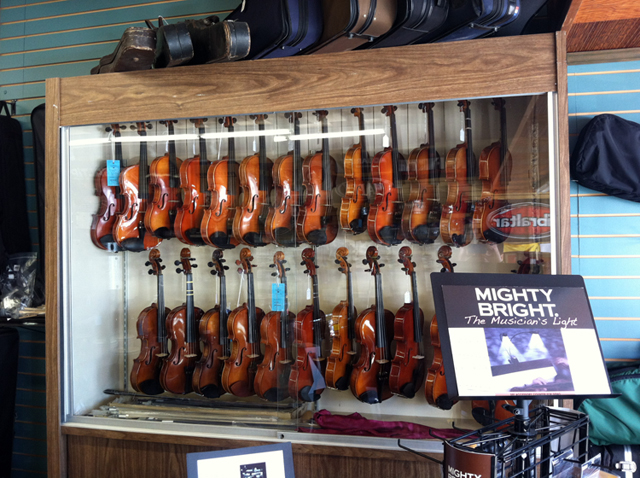 The Symphony Music Shop, North Dartmouth, MA, offers quality string instruments - violins, violas, and cellos